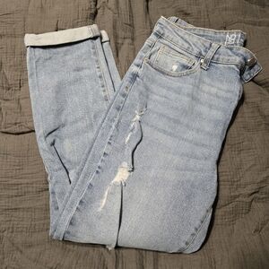 NOBO Women's Light Blue Distressed Jeans